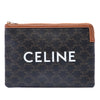Celine Small Triomphe Coated Canvas Clutch Secondhand
