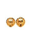 Chanel CC Gold Plated Round Clip On Earrings Secondhand