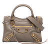 Balenciaga Mini Goatskin Motocross Classic Metallic Edge City Satchel Secondhand