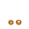 Chanel CC Gold Plated Textured Dome Clip On Earrings Secondhand