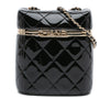 Chanel Quilted Patent Logo Chain Vanity Case Secondhand