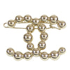 Chanel CC Gold Plated Beaded Barrette Secondhand