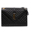 Saint Laurent Medium Grain De Poudre Triquilt Monogram Envelope Bag Secondhand