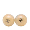 Secondhand Chanel CC Resin Brass Push Back Earrings