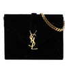 Saint Laurent Medium Chevron Velvet Monogram Envelope Bag Secondhand