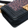 Chanel Small Quilted Denim and Tweed Boy Flap Secondhand