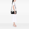 Prada Bicolor Saffiano Cuir Trimmed Canvas Satchel Secondhand