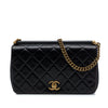 Secondhand Chanel Paris Rome Quilted Lambskin Gold Bar Flap