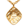Chanel CC Gold Plated Rhombus Medallion Pendant Necklace Secondhand