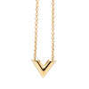 Louis Vuitton Gold Plated Essential V Pendant Necklace Secondhand