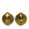 Secondhand Chanel Gold Plated Acrylic CC Button Clip On Earrings