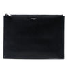 Saint Laurent Grained Leather Zip Clutch Secondhand