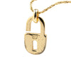 Secondhand Dior Gold Plated Rhinestones Padlock Pendant Necklace