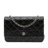 Chanel CC Quilted Crinkled Patent Wallet On Chain Secondhand