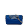 Prada Saffiano Trimmed Tessuto Chain Crossbody Secondhand