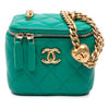 Chanel Mini Quilted Caviar CC Sweetheart Vanity Case with Chain Secondhand