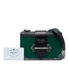 Prada Saffiano Trimmed City Calf Crystal Cahier Crossbody Secondhand
