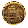 Chanel Gold Plated 31 Rue Cambon Round Brooch Secondhand