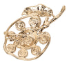 Chanel Gold Plated CC Strass and Gripoix Fruit Pin Brooch Secondhand