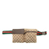 Gucci GG Canvas Web Double Pocket Belt Bag Secondhand