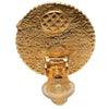 Secondhand Chanel Gold Plated CC Round Clip on Earrings
