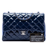 Chanel Large CC Quilted Patent Double Compartment Flap Secondhand