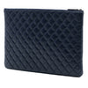 Chanel Large CC Bicolor Quilted Lambskin Clutch Secondhand