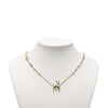 Chanel CC Brass Faux Pearl and Strass Deer Pendant Necklace Secondhand