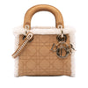 Dior Mini Suede Shearling Cannage Lady Dior Secondhand