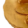 Chanel CC Gold Plated Sunburst Round Clip On Earrings Secondhand