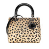 Secondhand Dior Medium Canvas Cannage Leopard Print Lady Dior