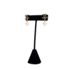 Chanel Gold Plated CC Faux Pearl Drop Push Back Earrings Secondhand