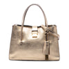 Miu Miu Metallic Goatskin Madras Push Lock Tote Secondhand