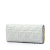 Fendi Zucca Embossed Nappa Baguette Continental Wallet With Chain Secondhand