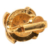 Chanel CC Gold Plated Round Clip On Earrings Secondhand