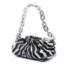 Bottega Veneta Textured Nappa Zebra Print Chain Pouch Secondhand
