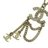 Chanel CC Gold Plated Faux Pearl and Crystal Drop Necklace Secondhand
