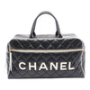 Chanel Quilted Calfskin Logo Bowler Weekend Bag Secondhand
