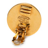 Chanel CC Gold Plated Turn Lock Round Clip On Earrings Secondhand