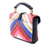 Saint Laurent Mini Chevron Sheepskin Multicolor Monogram College Satchel Secondhand