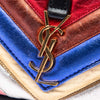 Saint Laurent Mini Chevron Sheepskin Multicolor Monogram College Satchel Secondhand