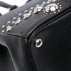 Prada Saffiano Turnlock Double Zip Studded Tote Secondhand
