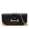 Prada City Calf and Saffiano Cahier Chain Clutch Secondhand