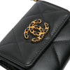 Chanel Quilted Lambskin 19 Flap Coin Purse With Chain Secondhand
