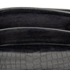 Saint Laurent Medium Croc Embossed Leather Monogram Sunset Crossbody Secondhand