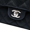 Chanel CC Quilted Caviar Flap Clutch with Chain Secondhand