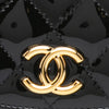 Chanel Mini CC Quilted Patent Leather Top Handle Clutch with Chain Secondhand