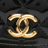Chanel Mini CC Quilted Patent Leather Top Handle Clutch with Chain Secondhand
