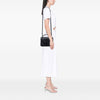 Saint Laurent Medium Chevron Sheepskin Monogram Monochrome College Bag Secondhand