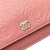 Chanel CC Embossed Lambskin Camellia Wallet On Chain Secondhand